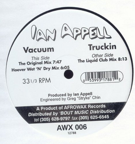 Ian Appell - Vacuum / Truckin (VINYL LP) | Excellent (EX) Generic - HOUSE / USED *EXCELLENT*