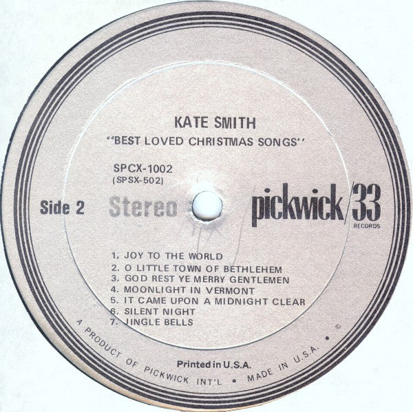 Kate Smith (2) - O Come All Ye Faithful | Near Mint (NM) Near Mint (NM) - HOLIDAY / USED *NEAR MINT*