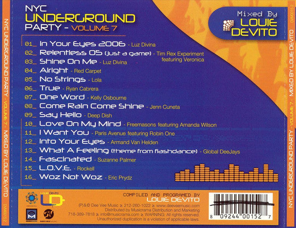 N.Y.C. Underground Party Volume 7 (CD) | Near Mint (NM) Near Mint (NM) - HOUSE / USED *NEAR MINT*