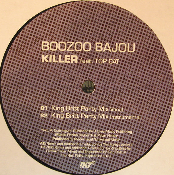 Killer (VINYL) | Very Good Plus (VG+) Very Good (VG) - HOUSE / USED *VERY GOOD+*