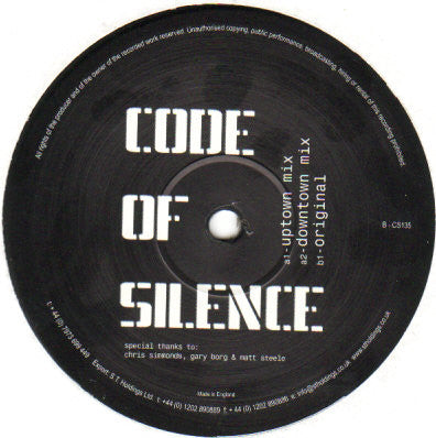 Chris Simmonds - Code Of Silence | Very Good Plus (VG+) Generic - HOUSE / USED *VERY GOOD+*