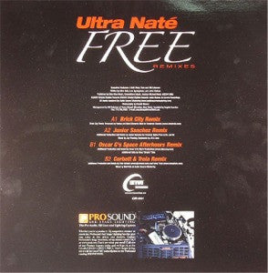 Ultra Naté - Free (Remixes) | Very Good Plus (VG+) Very Good Plus (VG+) - HOUSE / USED *VERY GOOD++*