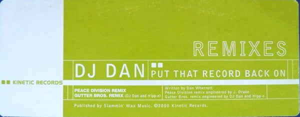 Put That Record Back On Remixes | Very Good Plus (VG+) Very Good Plus (VG+)