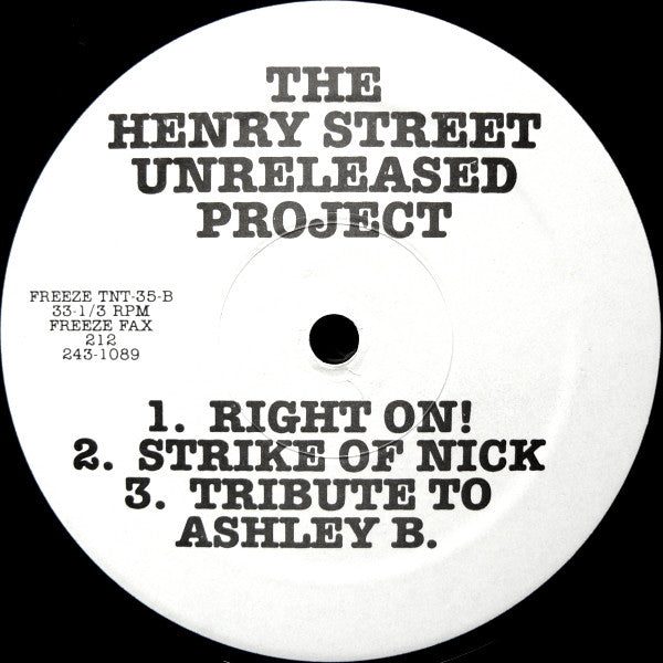 The Henry Street Unreleased Project | Very Good Plus (VG+) Very Good Plus (VG+)