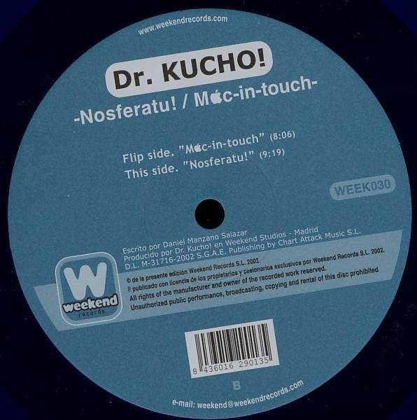 Dr. Kucho! Mac-In-Touch / Nosferatu! 10" Very Good Plus (VG+) Generic