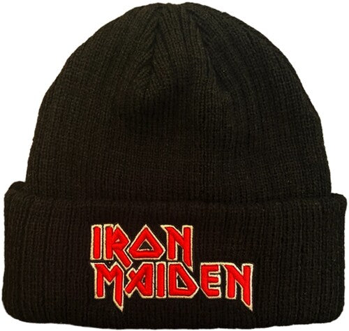 Iron Maiden - Iron Maiden - Embroidered Logo - Acrylic Knit Hat - Black BN400IRM3 (Hat, One Size Fits All, Black) |