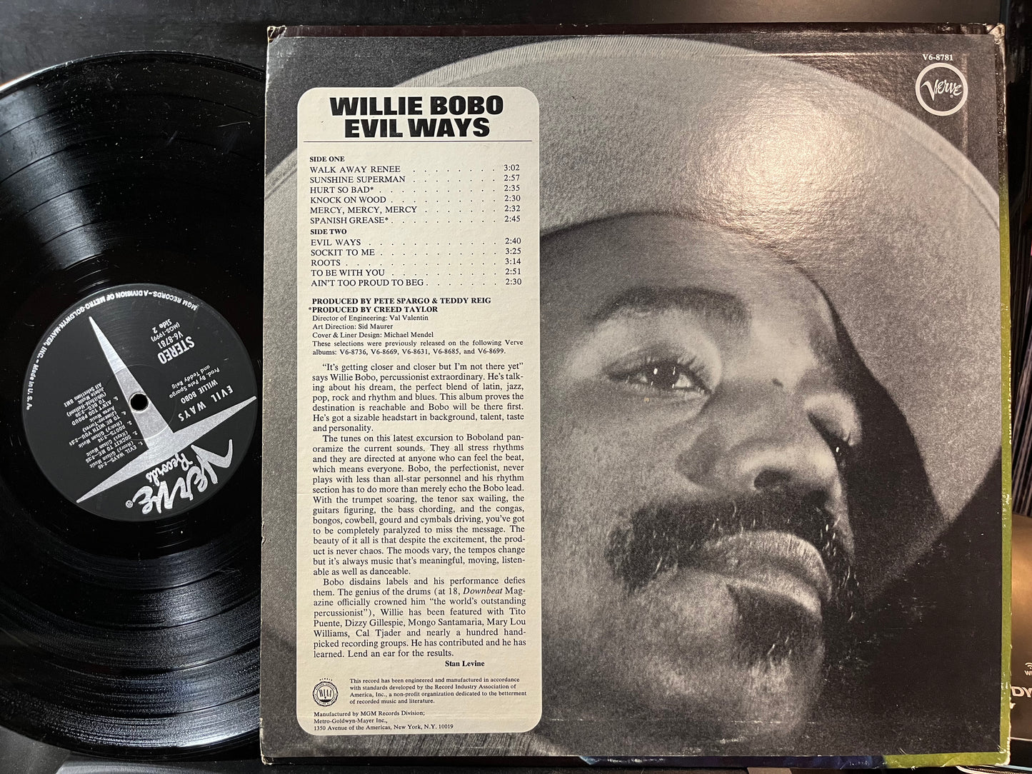 Willie Bobo - Evil Ways (VINYL LP) | Excellent+ (EX+) Excellent+ (EX+) - JAZZ/LATIN / USED *EXCELLENT+*