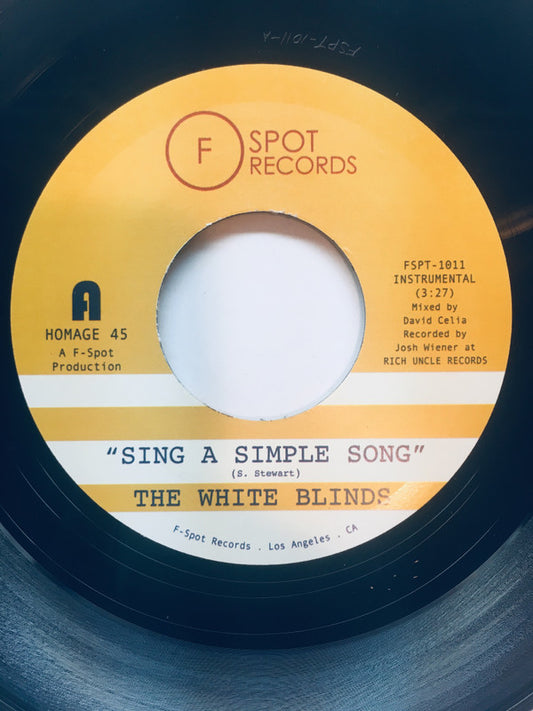The White Blinds Sing A Simple Song b/w Klapp Back 7" Mint (M) Generic