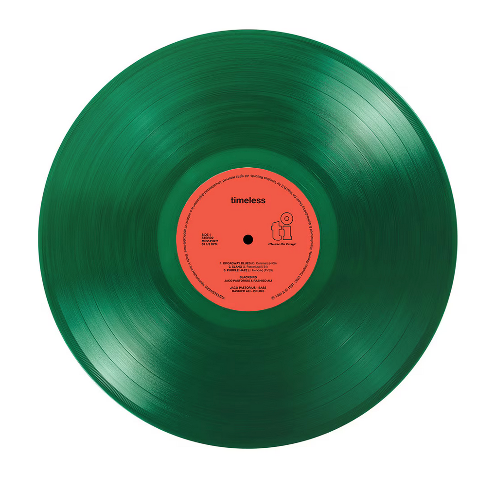 Jaco Pastorius & Rashied Ali - (PRESALE 7/24/26) Blackbird (180G LIVE 50TH ANN LMTD TRANSLUCENT GREEN VINYL) | Mint (M) Mint (M) - JAZZ *NEW/COLOR*