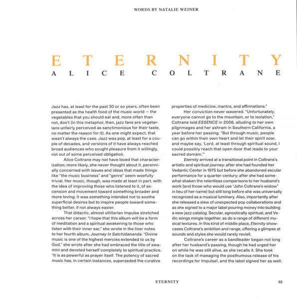Eternity (VMP VINYL) | Mint (M) Mint (M) - JAZZ *NEW/COLOR*