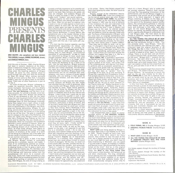 Charles Mingus Presents Charles Mingus | Mint (M) Mint (M)