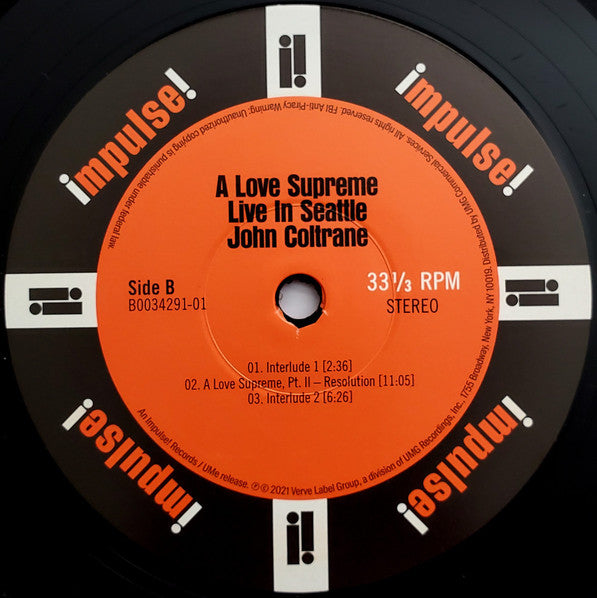 A Love Supreme: Live In Seattle *DINGED* (2xVINYL) | Mint (M) Excellent+ (EX+) - JAZZ *SEALED*