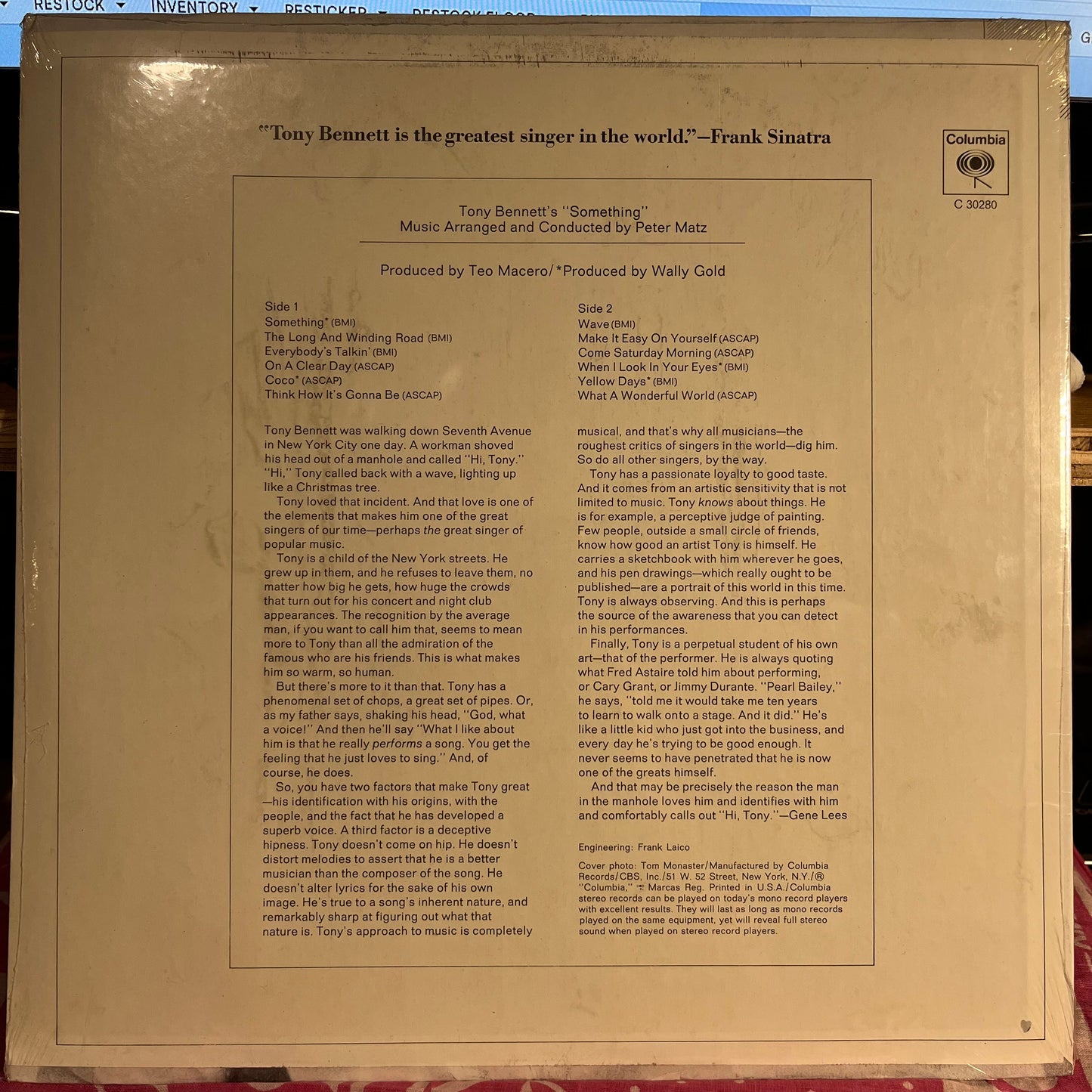 Tony Bennett's Something | Mint (M) Mint (M)