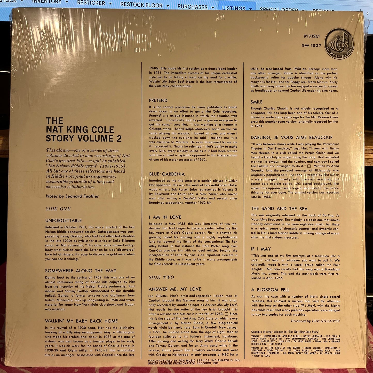 Nat King Cole - The Nat King Cole Story: Volume 2 | Mint (M) Mint (M) - JAZZ *SEALED*