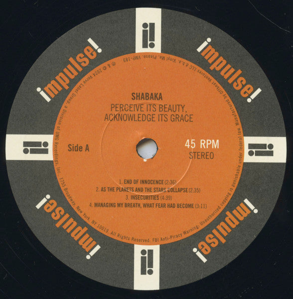 Perceive Its Beauty, Acknowledge Its Grace (2xVINYL / VMP) | Mint (M) Mint (M) - JAZZ *SEALED*