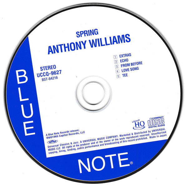 Anthony Williams - Spring | Mint (M) Mint (M) - JAZZ *SEALED*