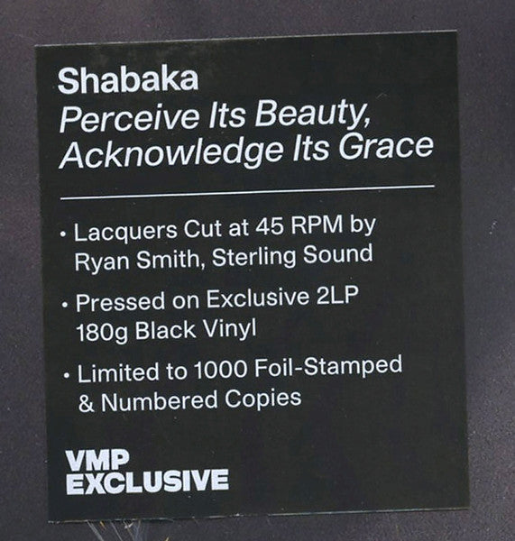 Perceive Its Beauty, Acknowledge Its Grace (2xVINYL / VMP) | Mint (M) Mint (M) - JAZZ *SEALED*