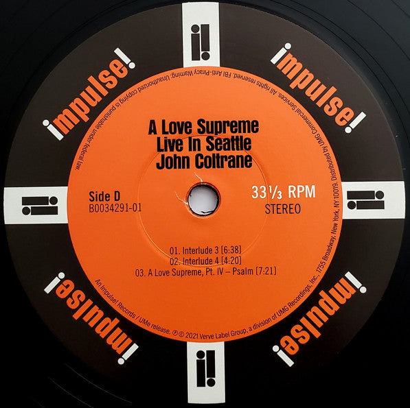 A Love Supreme: Live In Seattle *DINGED* (2xVINYL) | Mint (M) Excellent+ (EX+) - JAZZ *SEALED*