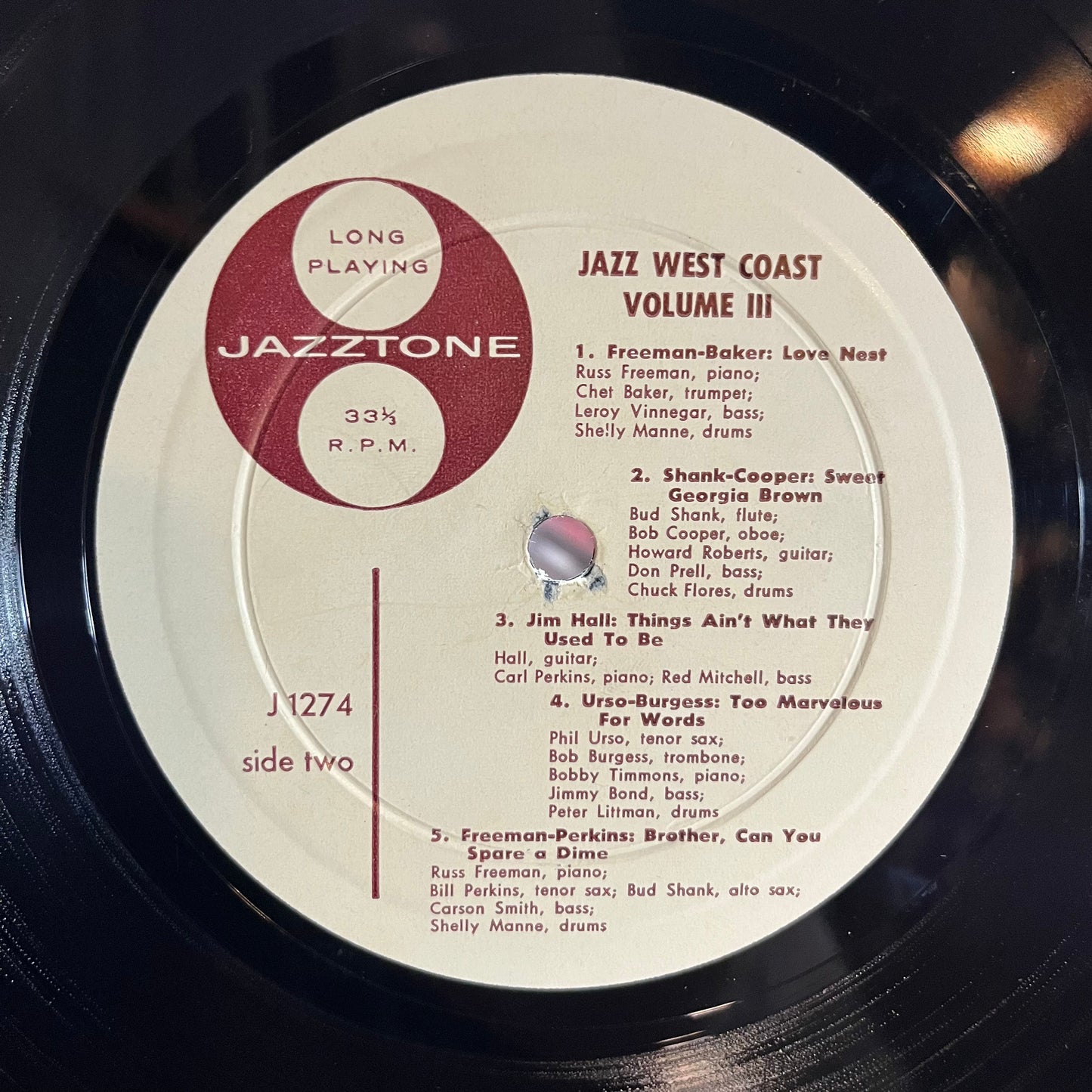 West Coast Jazz Vol. III (VINYL) | Excellent+ (EX+) Excellent+ (EX+) - JAZZ / USED *EXCELLENT+*