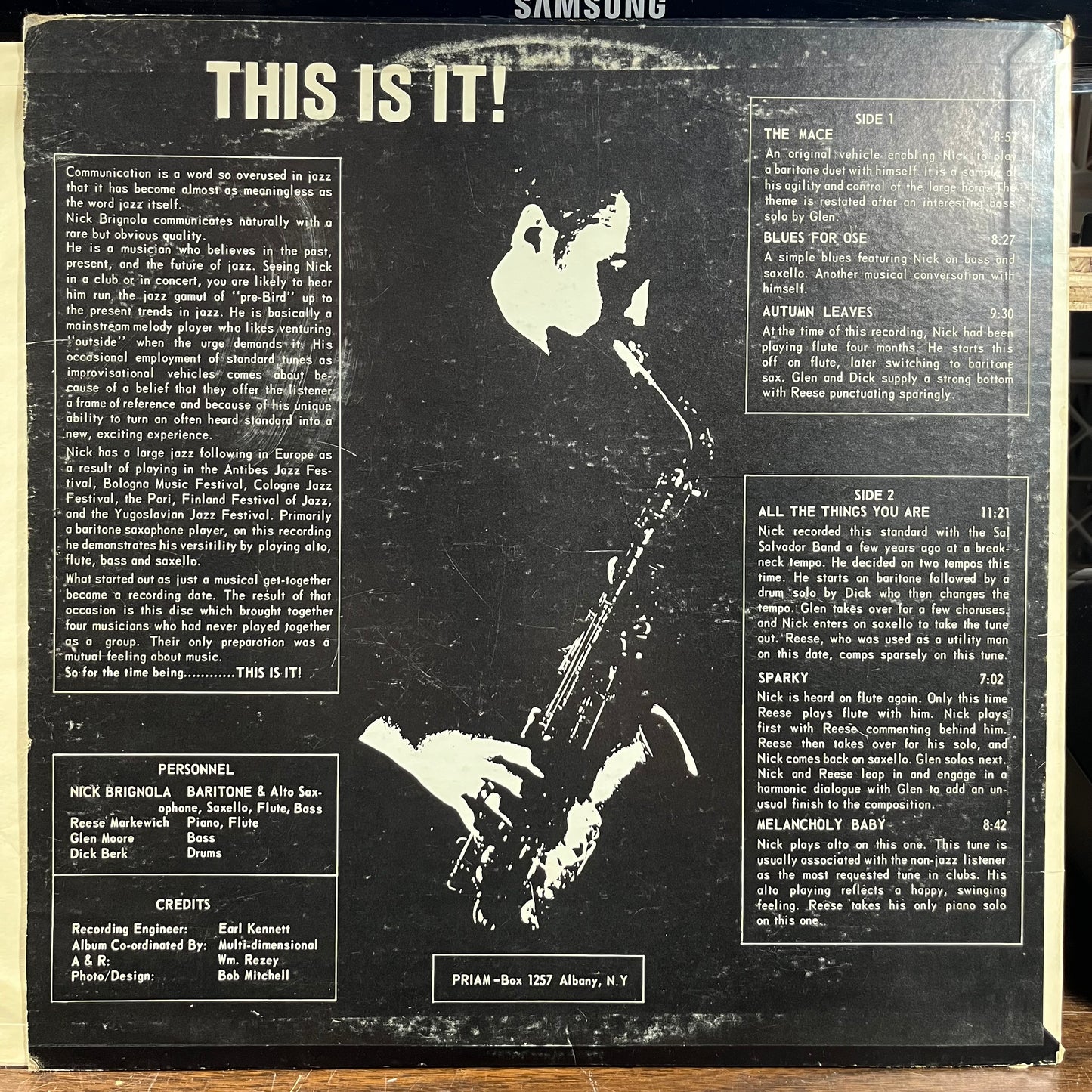 This Is It! (LP) | Excellent (EX) Very Good Plus (VG+) - JAZZ / USED *EXCELLENT*