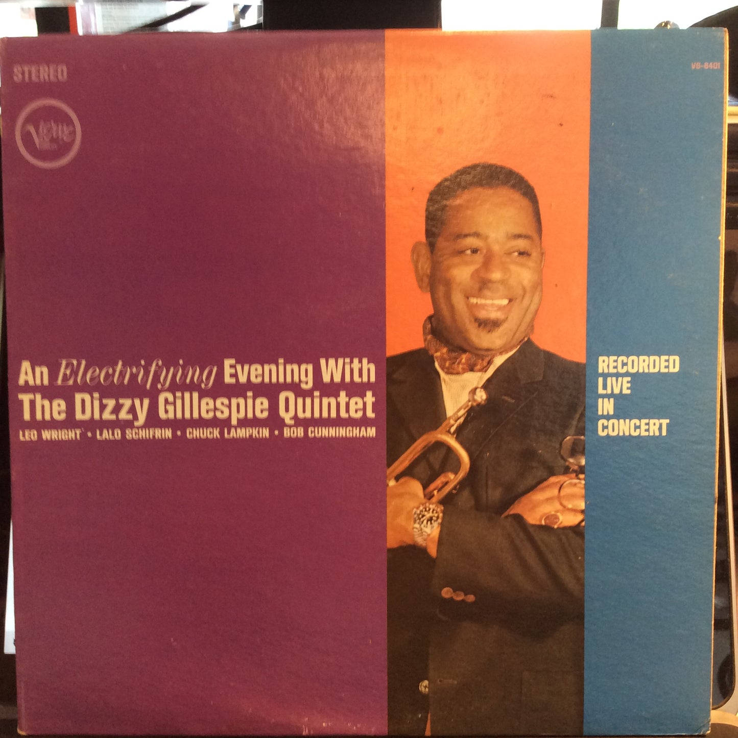An Electrifying Evening With The Dizzy Gillespie Quintet (VINYL) | Excellent (EX) Excellent (EX) - JAZZ / USED *EXCELLENT*