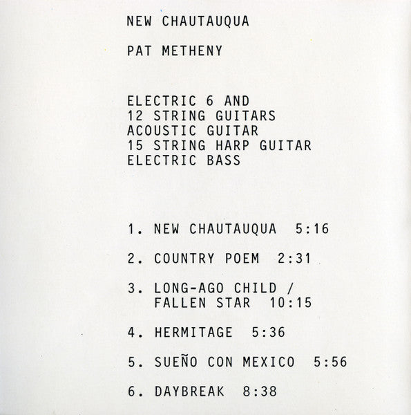 New Chautauqua (CD) | Near Mint- (NM-) Near Mint- (NM-) - JAZZ / USED *NEAR MINT-*