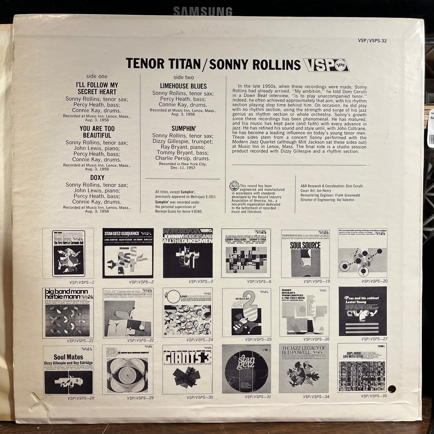 Tenor Titan (VINYL) | Near Mint- (NM-) Near Mint (NM) - JAZZ / USED *NEAR MINT-*