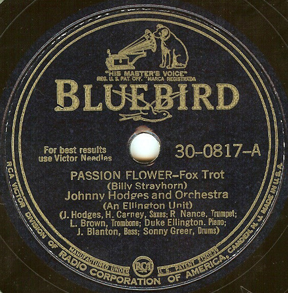 Passion Flower / Going Out The Back Way (10" 78RPM) | Near Mint- (NM-) Excellent (EX) - JAZZ / USED *NEAR MINT-*