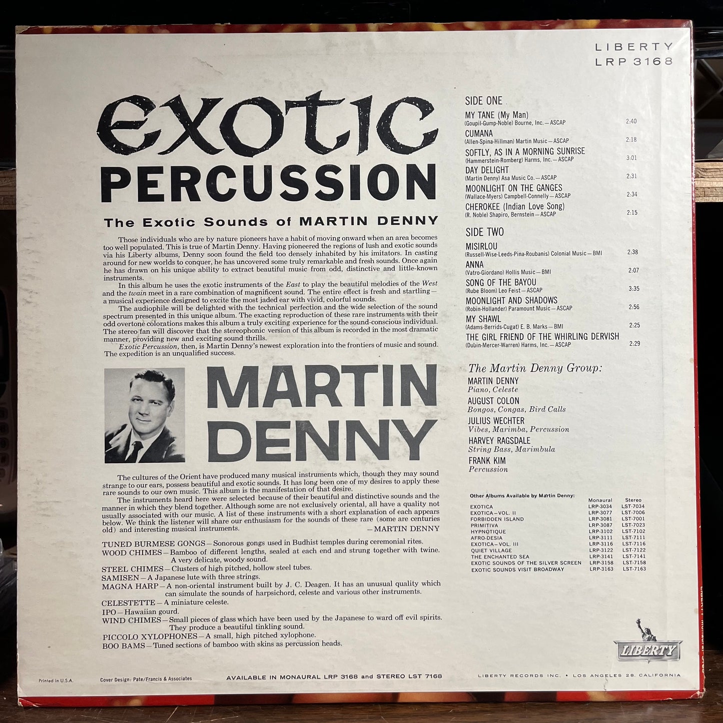 Exotic Percussion - The Exotic Sounds Of Martin Denny (VINYL) | Near Mint- (NM-) Excellent (EX) - JAZZ / USED *NEAR MINT-*