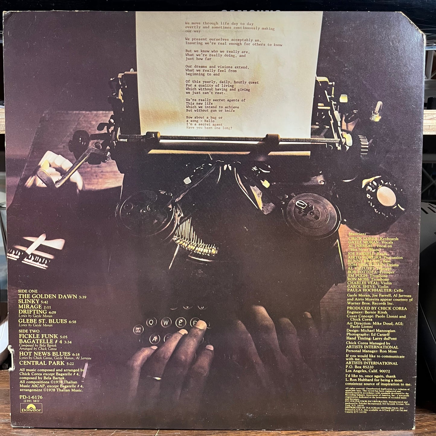 Secret Agent (VINYL) | Near Mint- (NM-) Excellent+ (EX+) - JAZZ / USED *NEAR MINT-*