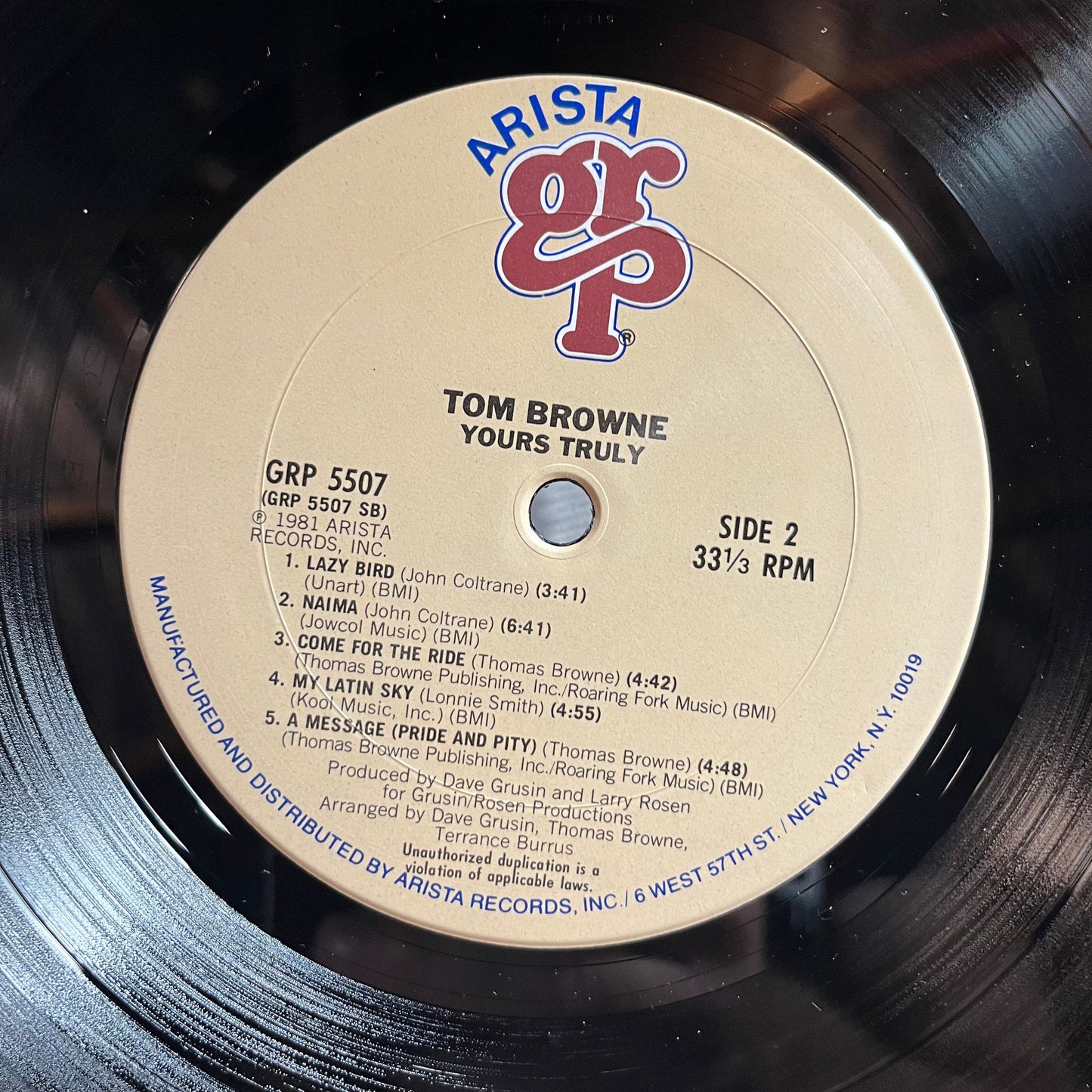 Yours Truly (LP) | NEAR MINT MINUS (NM-) Excellent (EX) - JAZZ / USED *NEAR MINT-*