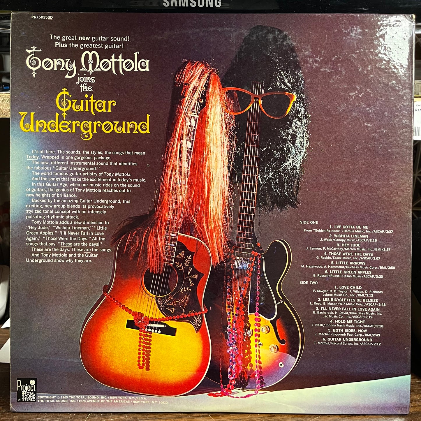 Tony Mottola Joins The Guitar Underground (VINYL) | Near Mint- (NM-) Near Mint (NM) - JAZZ / USED *NEAR MINT-*