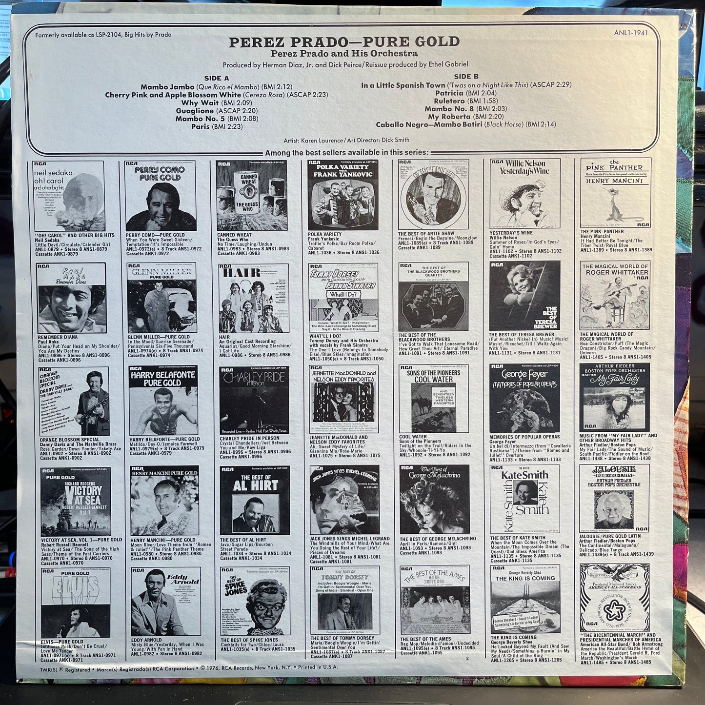 Perez Prado And His Orchestra Pure Gold LP Near Mint (NM or M-) Near Mint (NM or M-)
