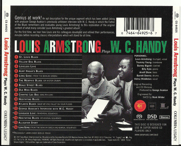 Plays W. C. Handy (SACD) | Near Mint (NM) Near Mint (NM) - JAZZ / USED *NEAR MINT*