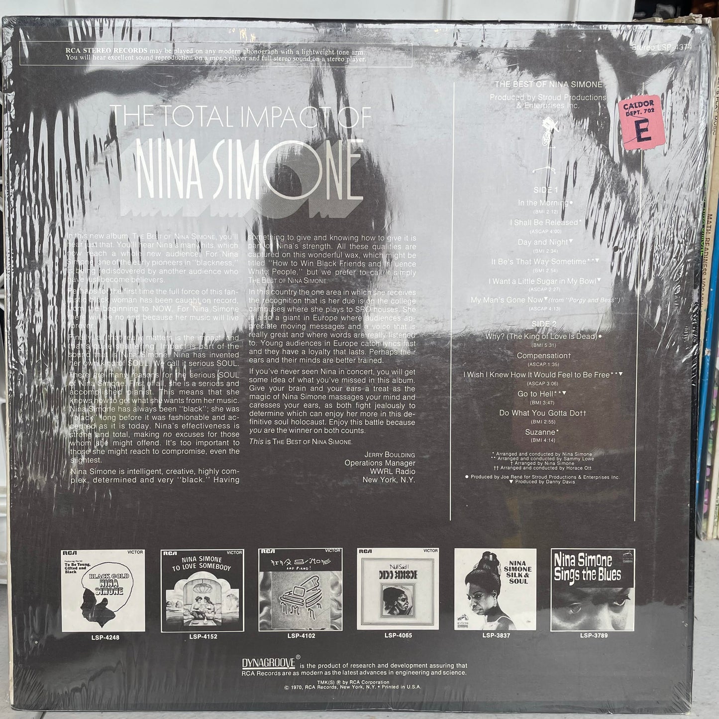 The Best Of Nina Simone (VINYL) | Near Mint (NM or M-) Near Mint (NM or M-) - JAZZ / USED *NEAR MINT*