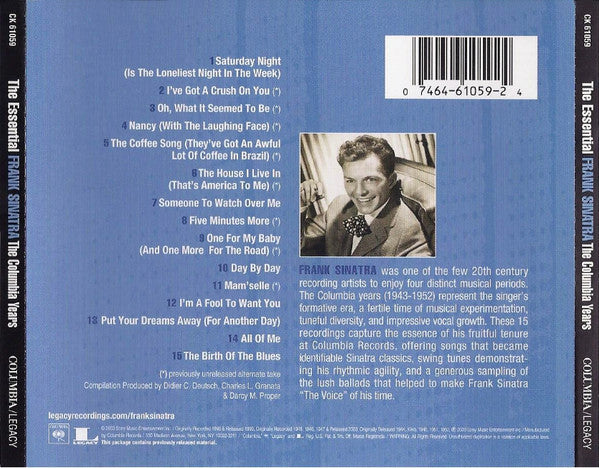 The Essential Frank Sinatra - The Columbia Years (CD) | Near Mint (NM) Near Mint (NM) - JAZZ / USED *NEAR MINT*