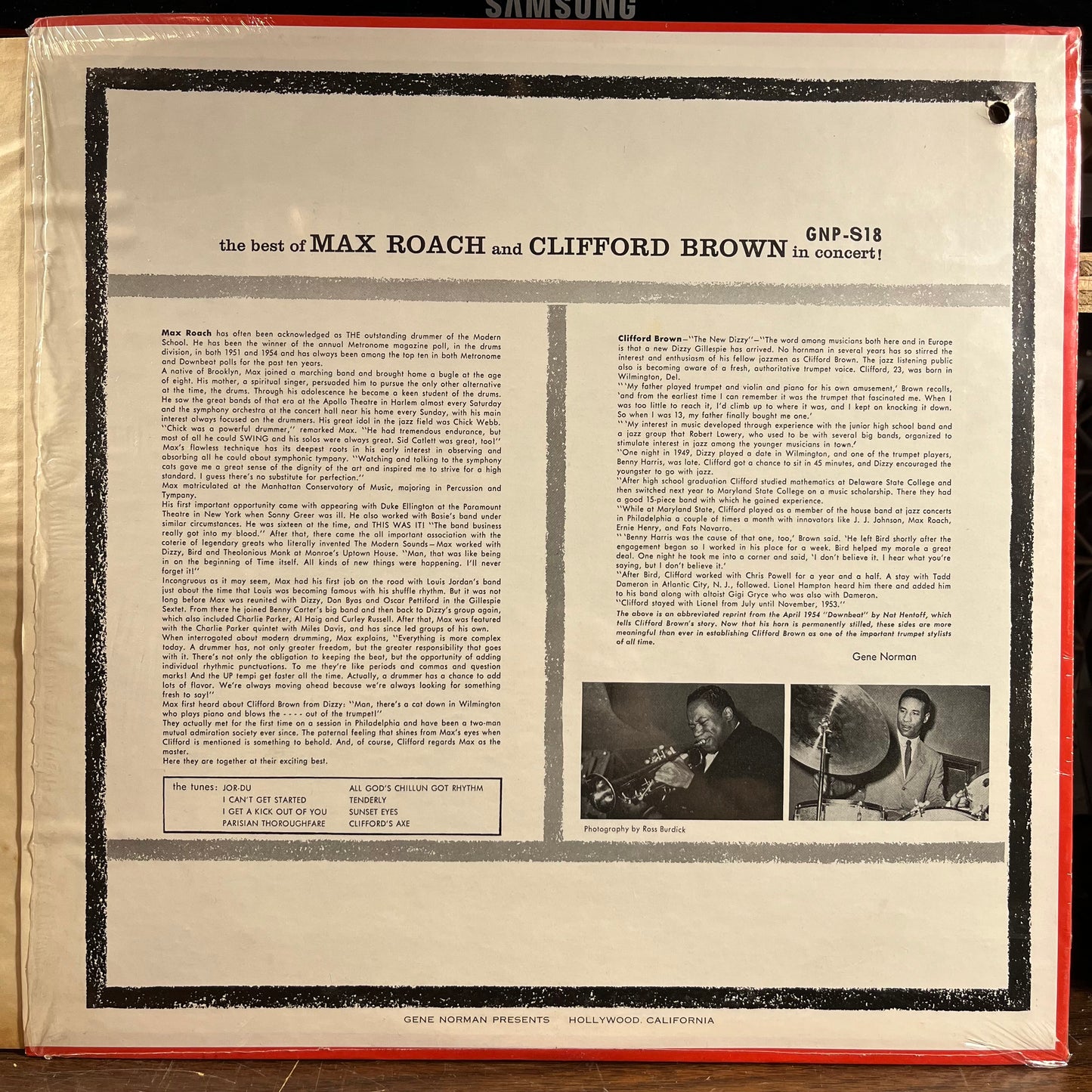The Best Of Max Roach And Clifford Brown In Concert (VINYL) | Near Mint (NM) Near Mint (NM) - JAZZ / USED *NEAR MINT*