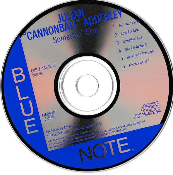 Somethin' Else (CD) | Near Mint (NM) Near Mint (NM) - JAZZ / USED *NEAR MINT*