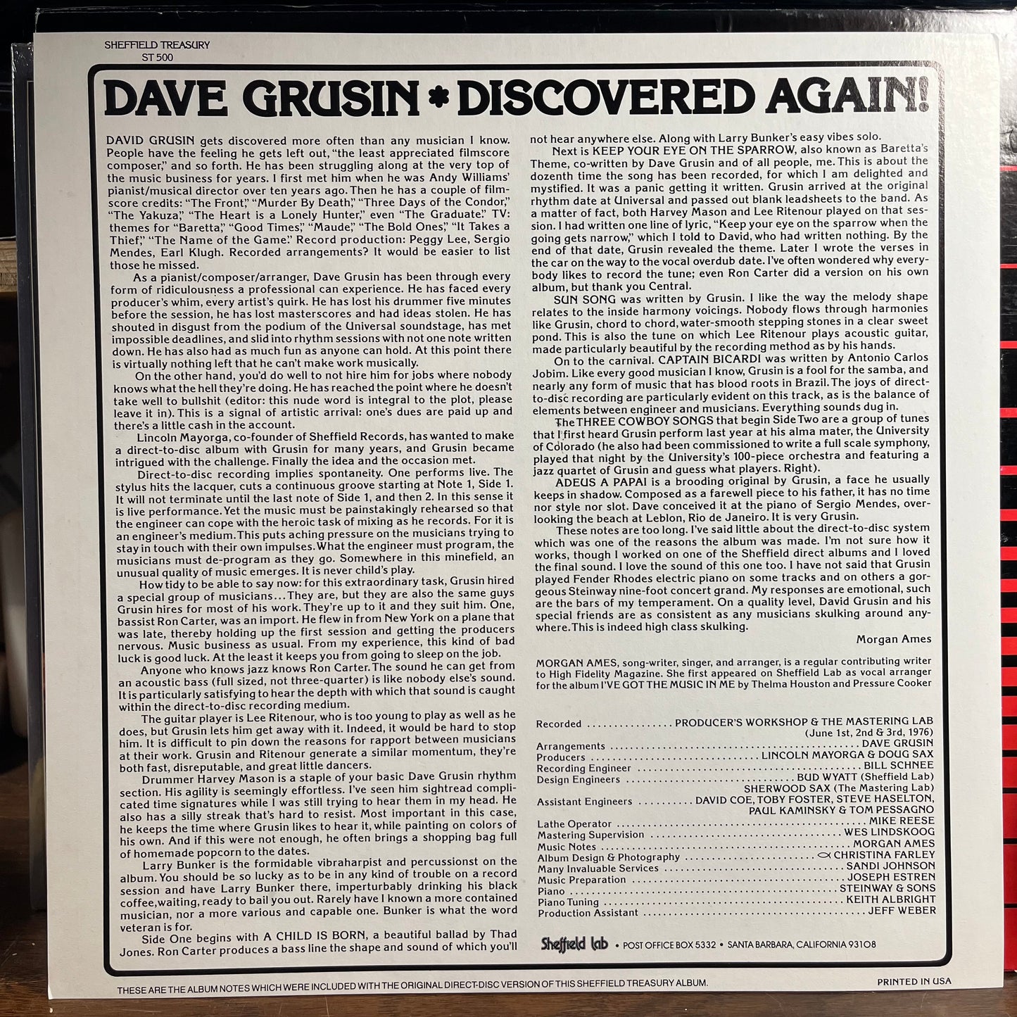 Discovered Again! (VINYL) | Near Mint (NM) Excellent+ (EX+) - JAZZ / USED *NEAR MINT*