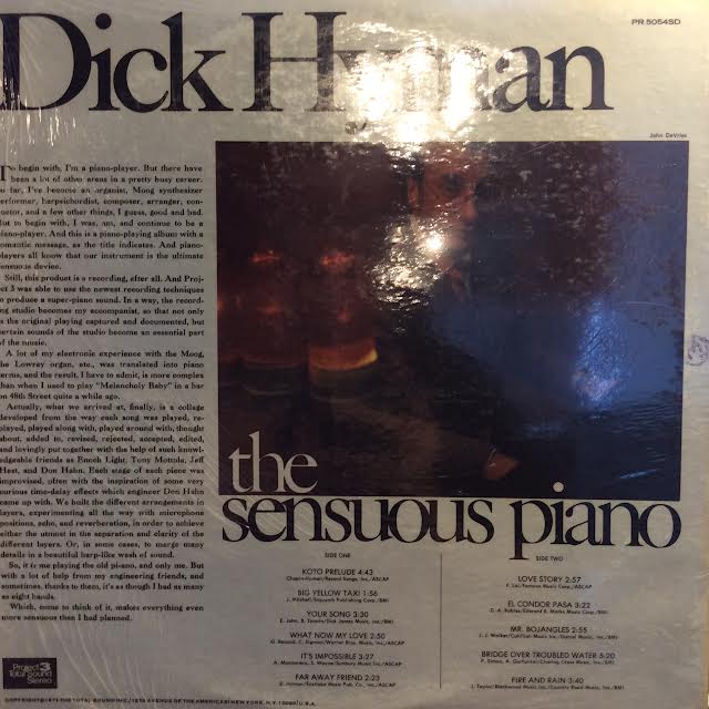 The Sensuous Piano Of Dick Hyman (VINYL) | Near Mint (NM or M-) Near Mint (NM or M-) - JAZZ / USED *NEAR MINT*