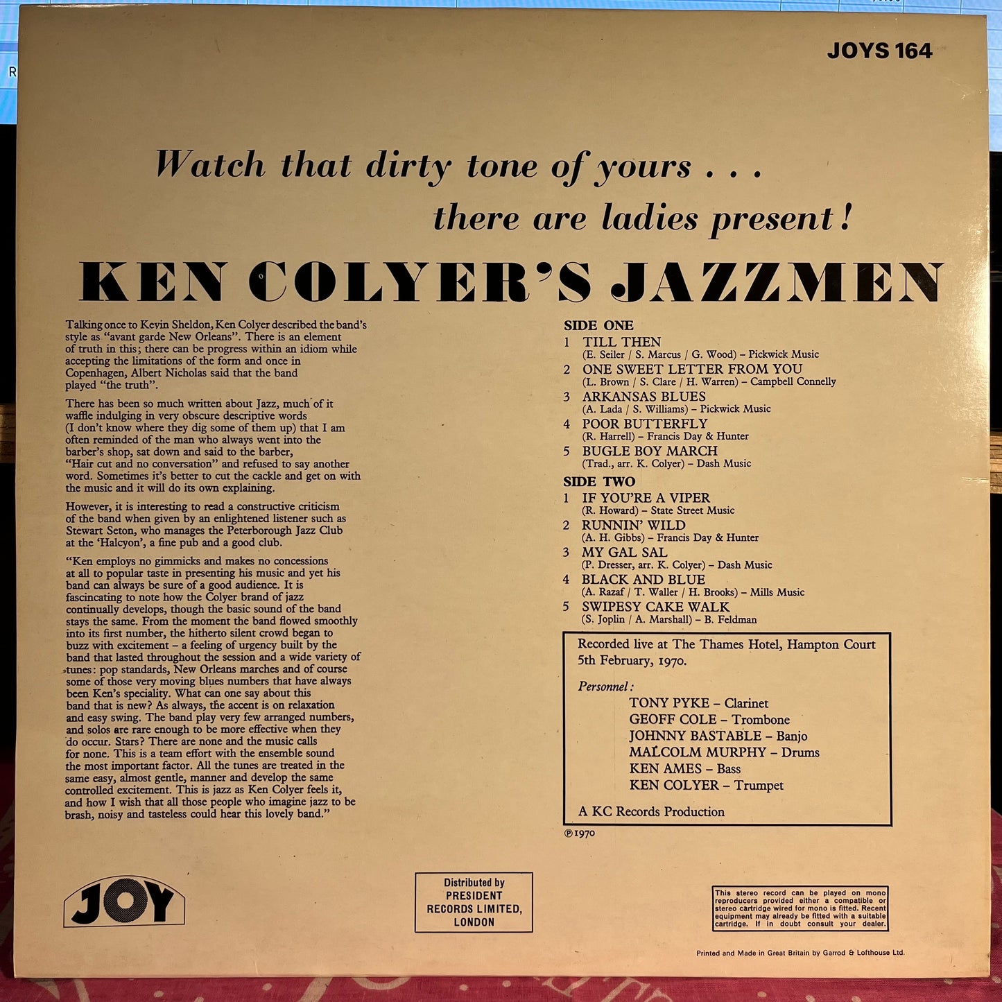 Watch That Dirty Tone Of Yours...There Are Ladies Present! *UK* | Near Mint (NM) Near Mint (NM)