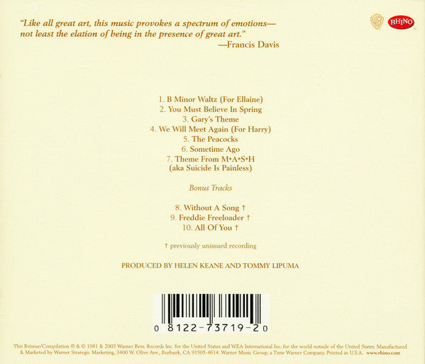 You Must Believe In Spring (CD) | Near Mint (NM) Near Mint (NM) - JAZZ / USED *NEAR MINT*