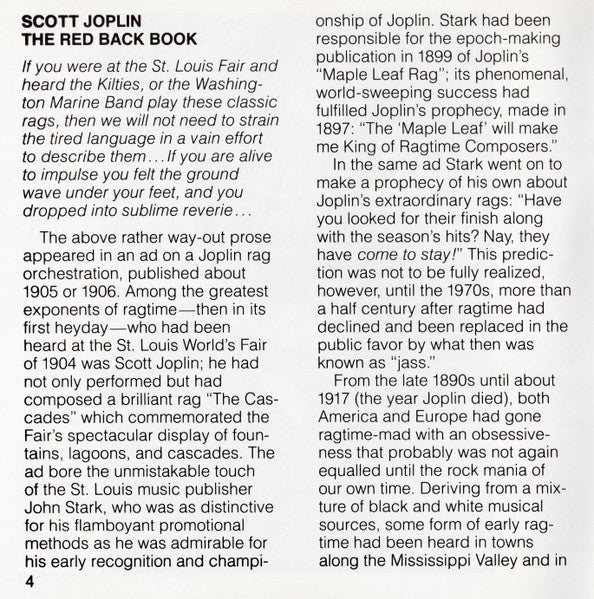 The Red Back Book · Elite Syncopations (CD) | Near Mint (NM) Near Mint (NM) - JAZZ / USED *NEAR MINT*
