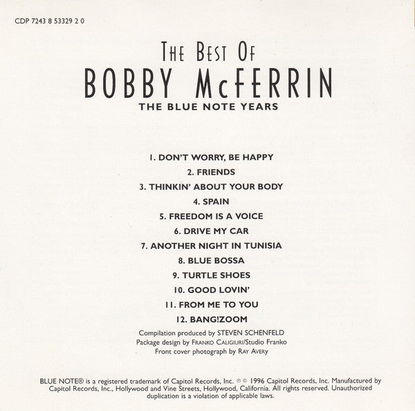 The Best Of Bobby McFerrin (CD) | Near Mint (NM) Near Mint (NM) - JAZZ / USED *NEAR MINT*