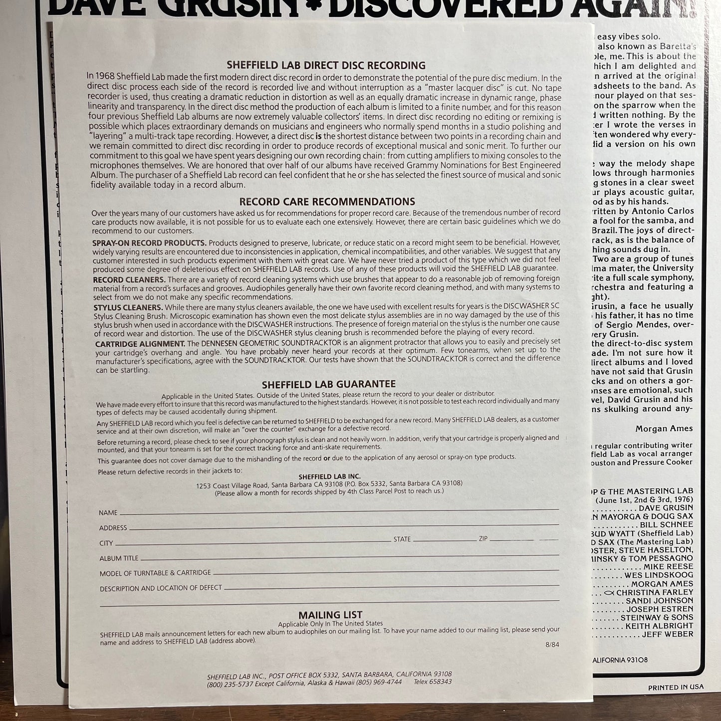 Discovered Again! (VINYL) | Near Mint (NM) Excellent+ (EX+) - JAZZ / USED *NEAR MINT*