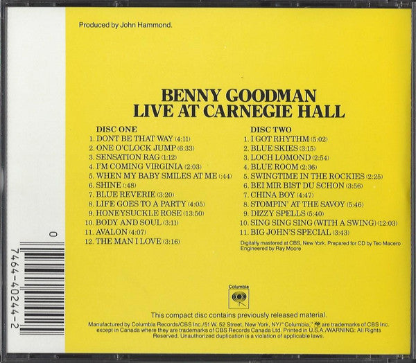 Live At Carnegie Hall (2xCD) | Near Mint (NM) Near Mint (NM) - JAZZ / USED *NEAR MINT*