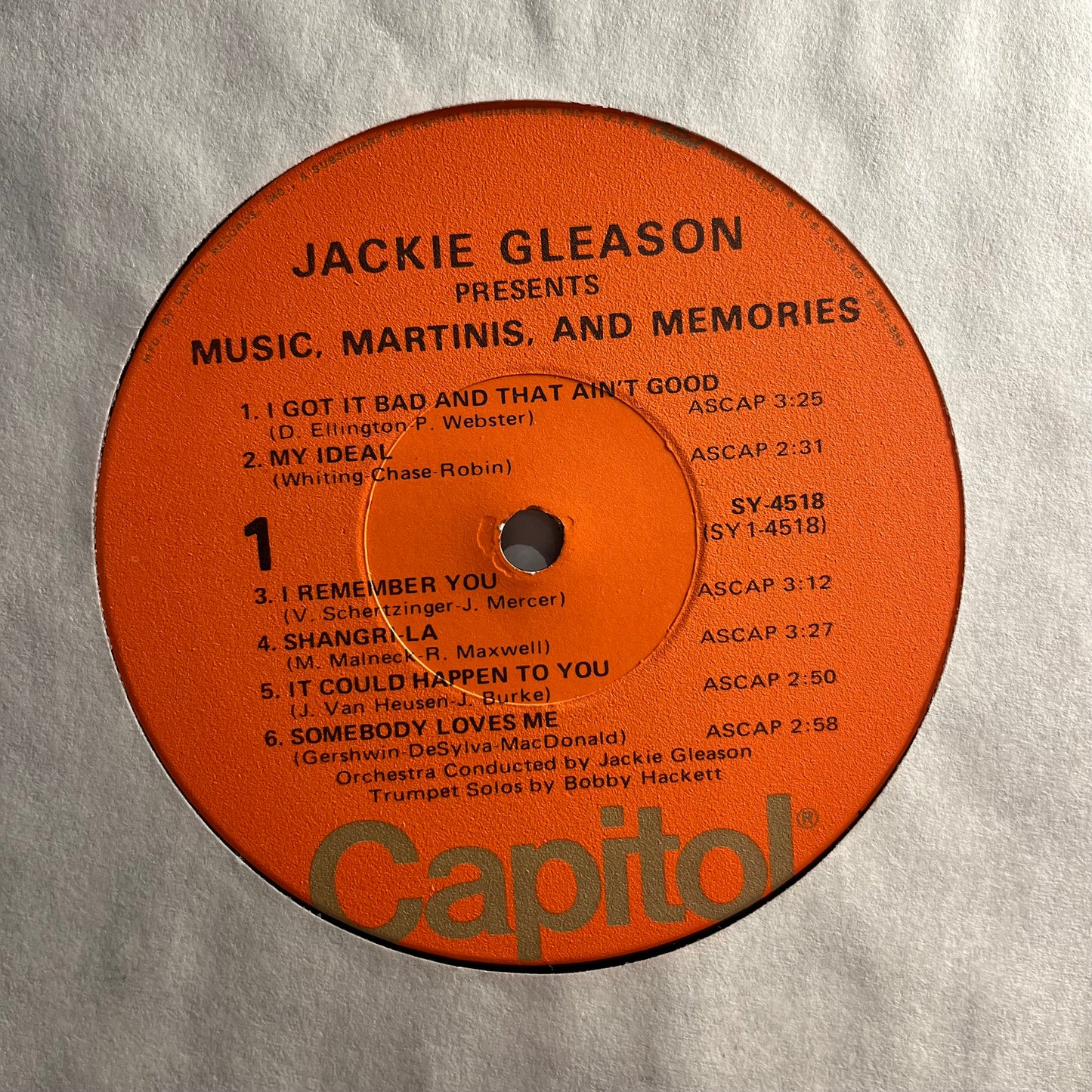 Jackie Gleason Music, Martinis, And Memories LP Near Mint (NM or M-) Near Mint (NM or M-)