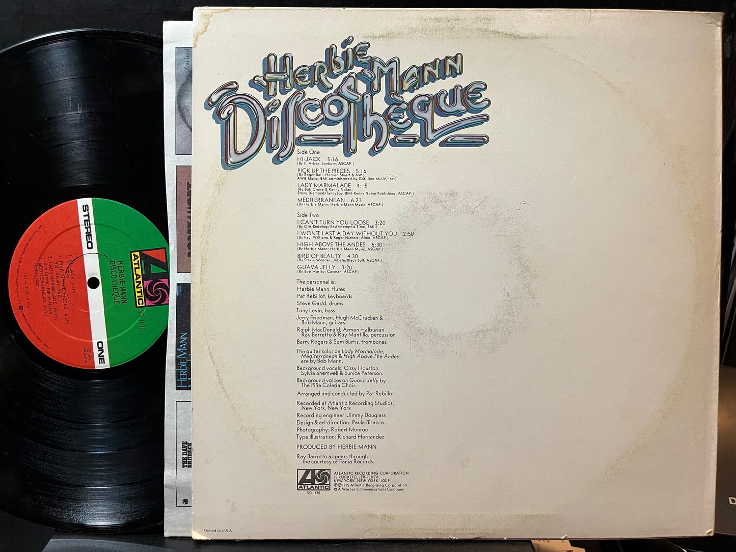 Herbie Mann - Discothèque (PROMO VINYL Atlantic SD 1670 1975) | Near Mint (NM) Very Good Plus Plus (VG++) - JAZZ / USED *NEAR MINT*