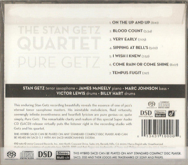 Pure Getz (SACD) | Near Mint (NM or M-) Near Mint (NM or M-) - JAZZ / USED *NEAR MINT*