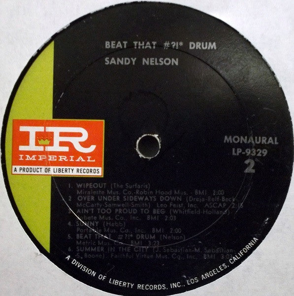 Sandy Nelson - Beat That #?!* Drum | Very Good (VG) Good Plus (G+) - JAZZ / USED *VERY GOOD*